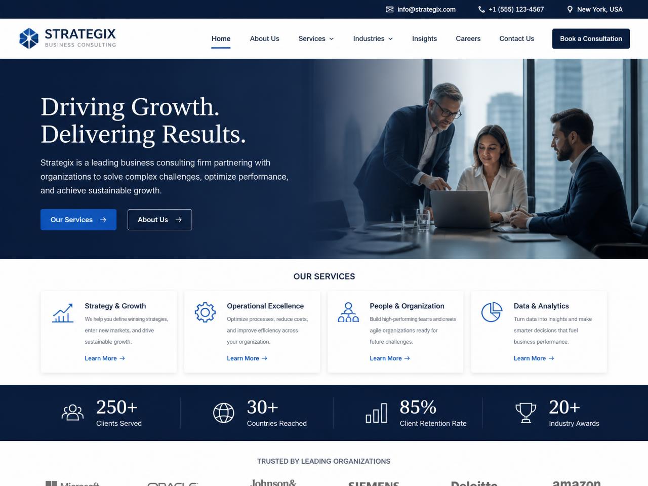 Corporate Business website preview
