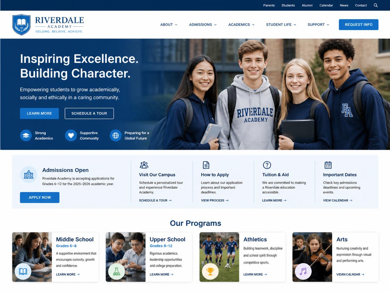 Preview of the School Website website template